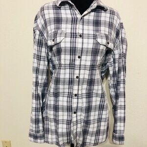 Faded Glory Men's Gray and White Checkered Shirt